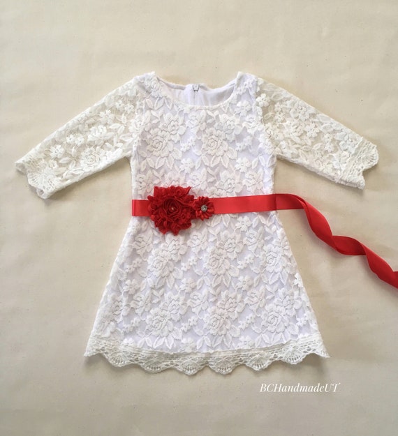 childrens white lace dress