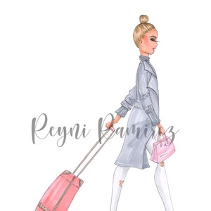 Reizen illustratie, reizen clipart, reizen downloadbare, afdrukbare kunst, onmiddellijke download, afdrukbare reis, digitale downloadbare