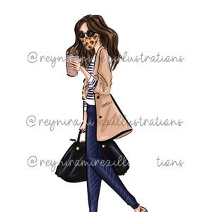 stedelijke meisje clipart, masker meisje clipart, Fashion illustratie, mode clipart, afdrukbare kunst, instant download, mode print