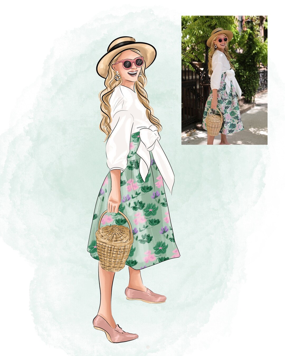 Custom Fashion Illustration, Custom Couple Illustration, Custom