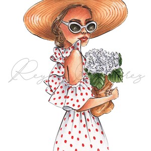 Mode illustratie, mode clipart, bloemen clipart, herfst clipart, afdrukbare kunst, instant download, mode print, digitale clipart