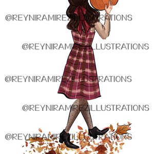 herfst clipart, meisje lezen illustraties, pompoen seizoen kunst, val meisje clipart, brunette meisje kunst, afdrukbare kunst, commerciële licentie