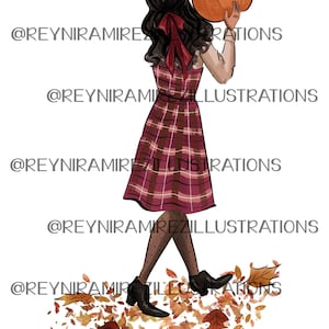 herfst clipart, meisje lezen illustraties, pompoen seizoen kunst, val meisje clipart, brunette meisje kunst, afdrukbare kunst, commerciële licentie