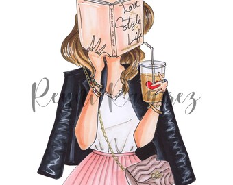 Fashion Illustration, Downloadable illustration, printable illustration, digital file, printable art, downloadable art, instant download