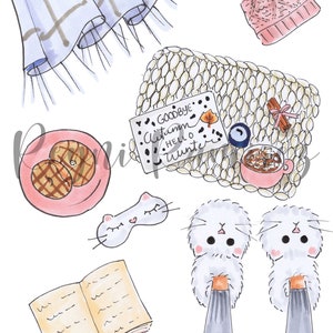 Winter illustratie, winter clipart, winter downloadbare, afdrukbare kunst, onmiddellijke download, afdrukbare val, digitale downloadbare