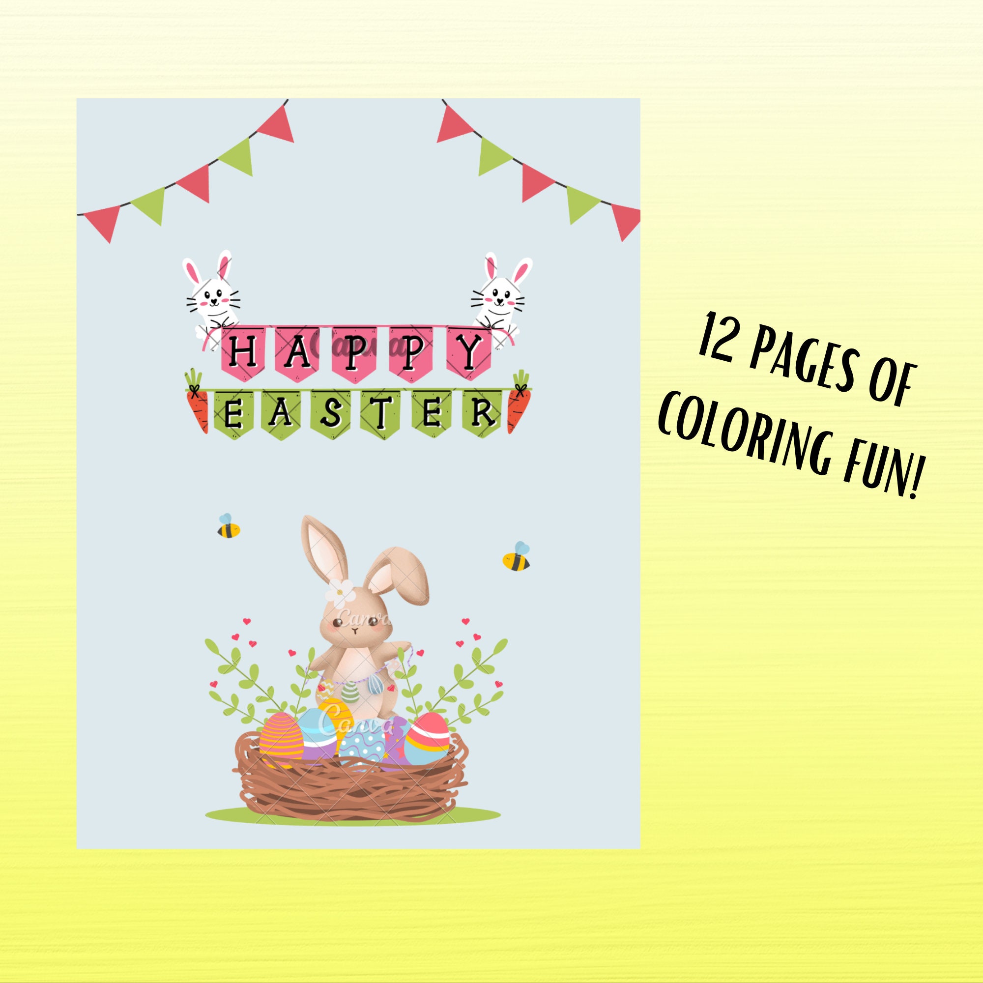 Easter Coloring Book Digital Download Easter Printable Coloring Pages ...