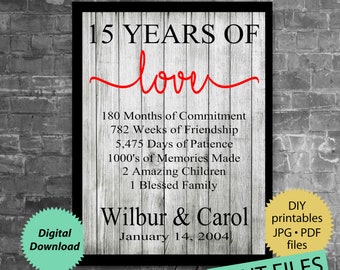 15 wedding anniversary gift for husband