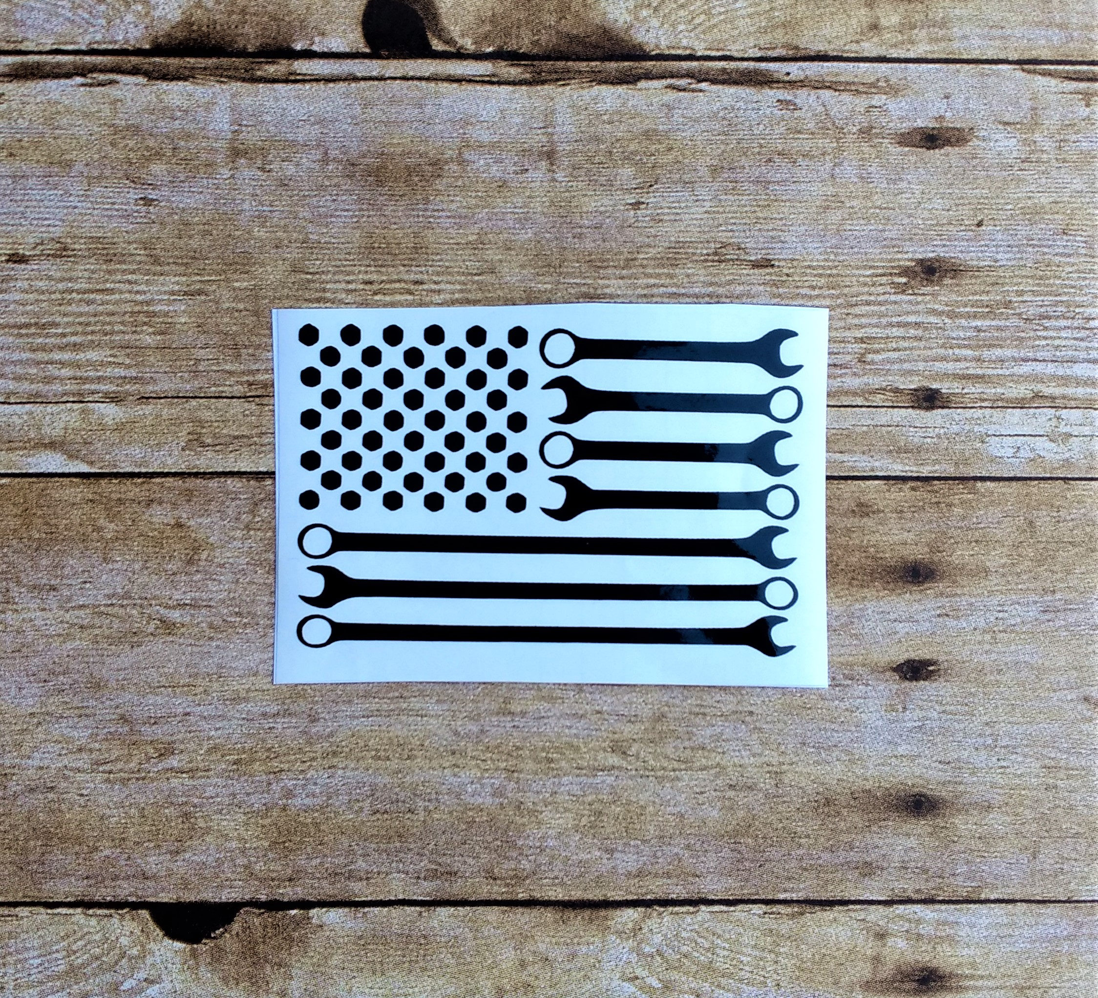 Download US Flag Mechanic Wrench decal Mechanic American Flag decal ...