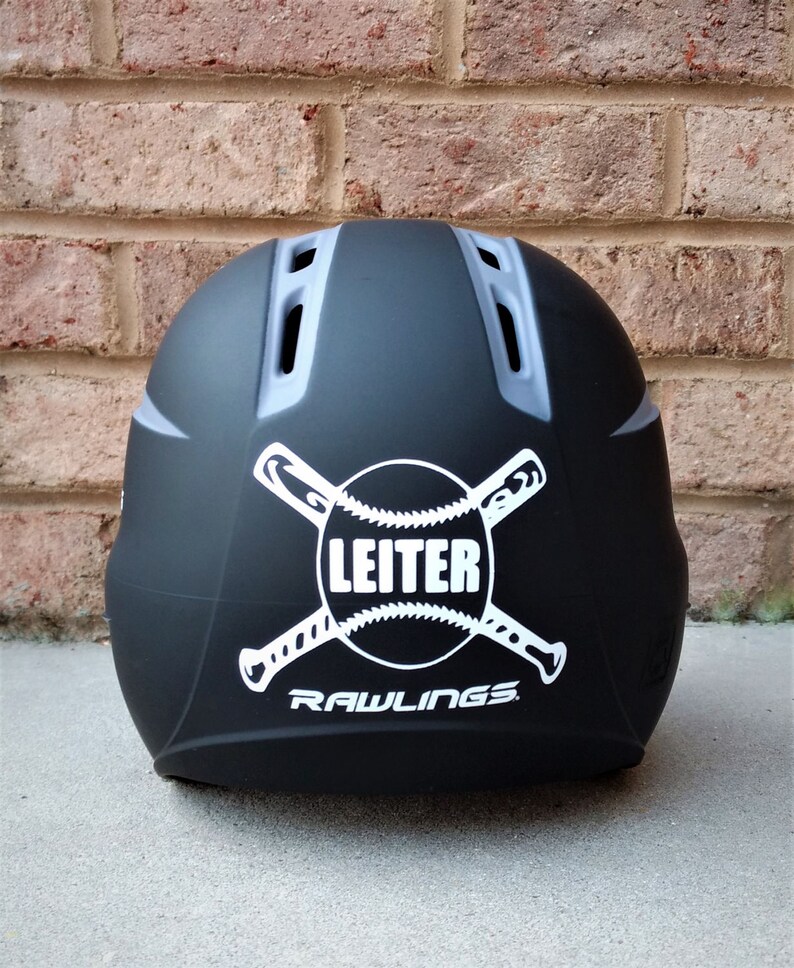 Personalized Baseball Helmet Name Decal Your Name Baseball Etsy