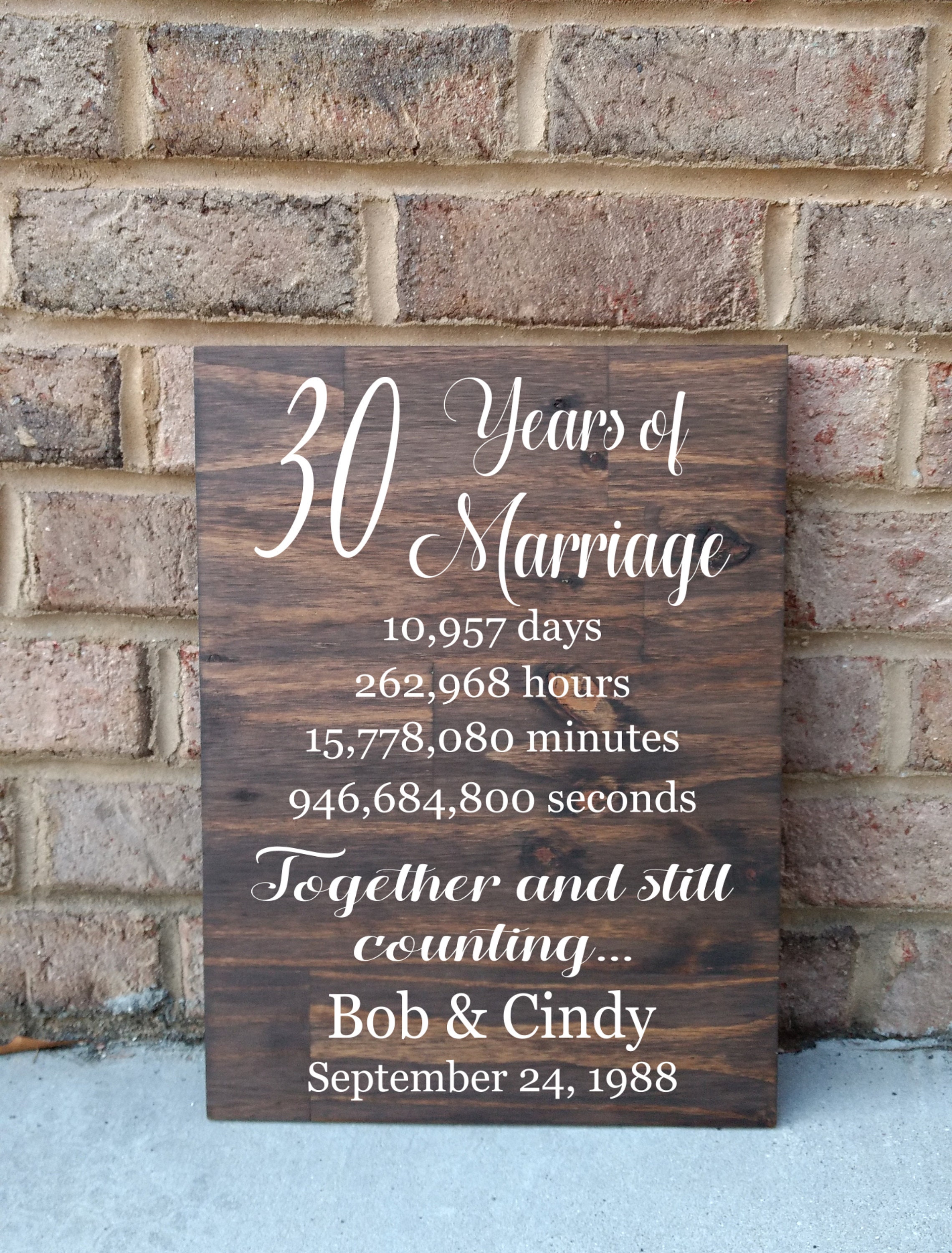30 years marriage anniversary