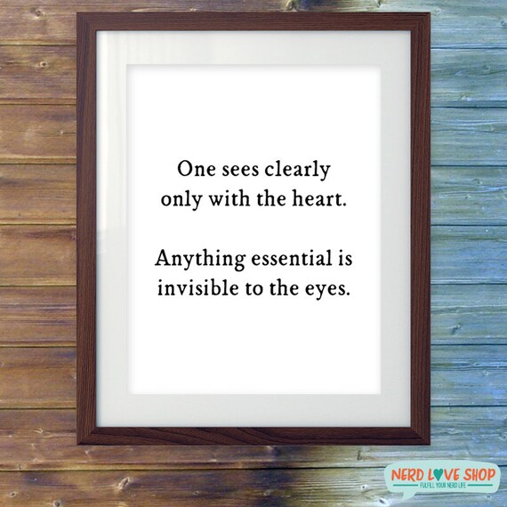 The Little Prince One Sees Clearly Only With The Etsy