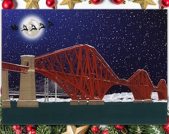 The Forth Bridge Christmas card A5