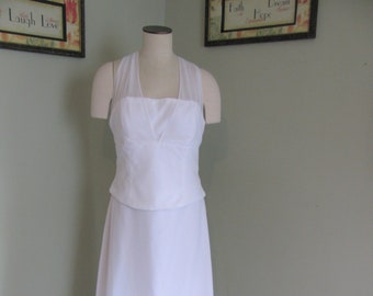 Vintage Wedding Dress, Halter Wedding Dress, Beach Wedding Dress, Simple Wedding Dress