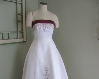 burgundy and white wedding dress Ombre Burgundy and White Wedding Dresses, Long Bridal Gown, Colored Wedding  Dress  Everlasting Bridal Dresses  Online Store Powered by Storenvy