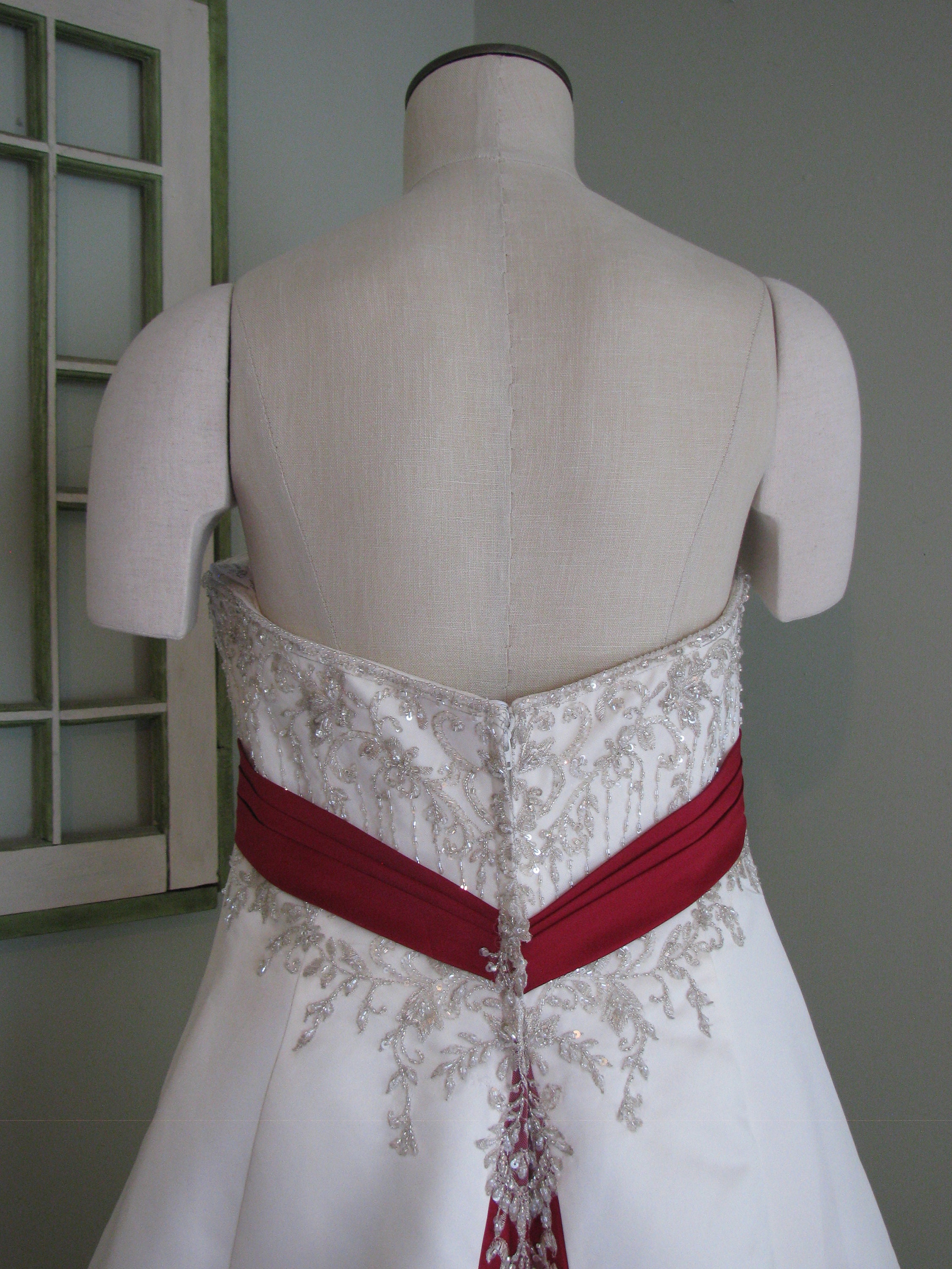 Classic A-Line Wedding Dress with a Satin Train for a Polished Look