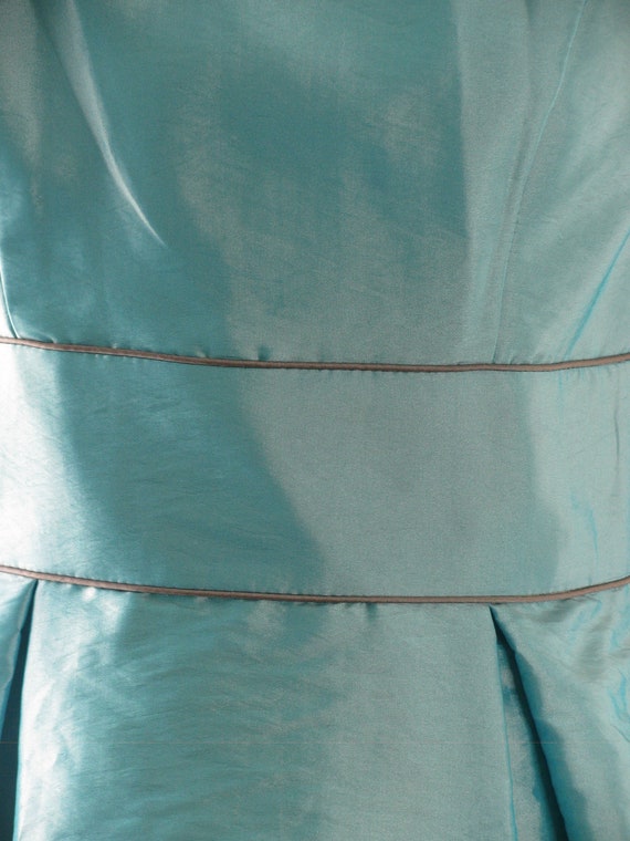 Teal Short Formal Dress, Bridesmaids Dress Vintag… - image 3