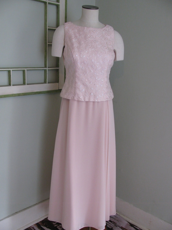 Vintage Peach Mother of the Bride Dress: Petite Sleeveless Formal - Etsy Vintage Peach Mother of the Bride Dress: Petite Sleeveless Formal - Etsy