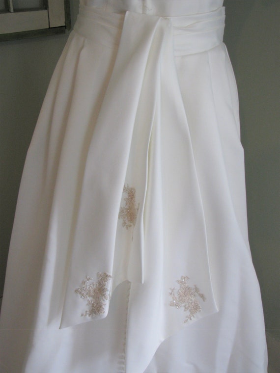 Halter V Neck Wedding Dress, Ivory Wedding Dress,… - image 9