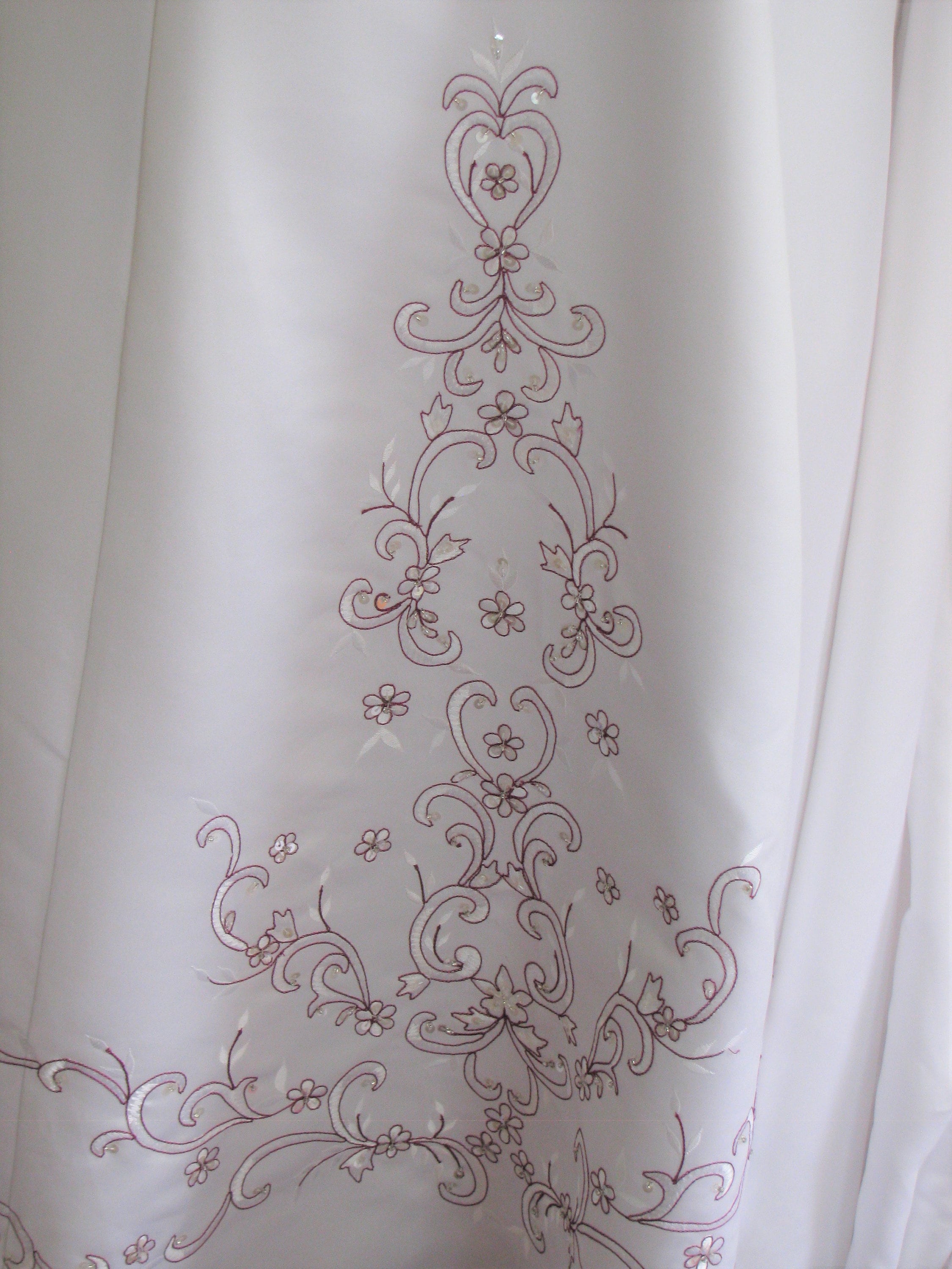 Vintage Burgundy & White Wedding Dress: Strapless Corset A-line Gown - Etsy