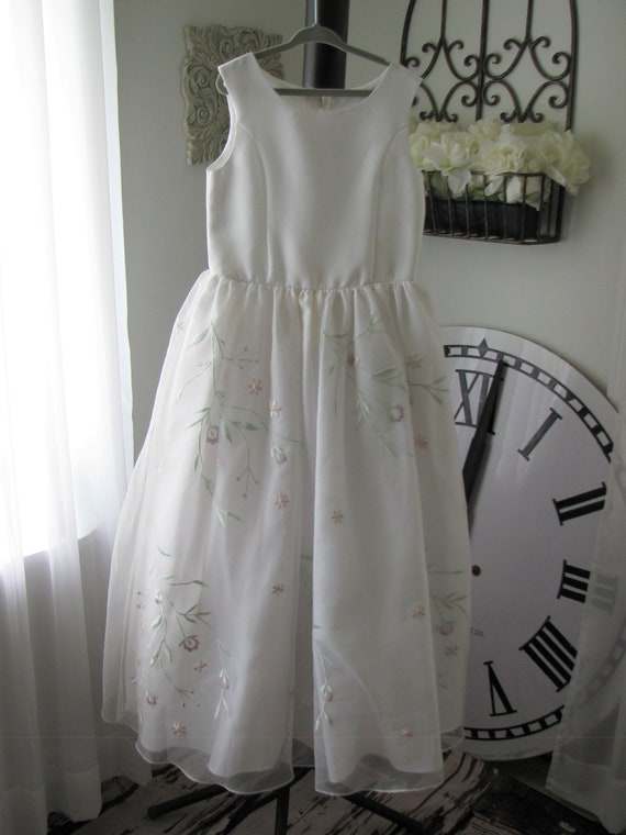 Vintage Girls Dress, Flower Girls Dress, Princess 