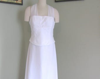 Vintage Wedding Dress, Halter Wedding Dress, Beach Wedding Dress, Simple Wedding Dress