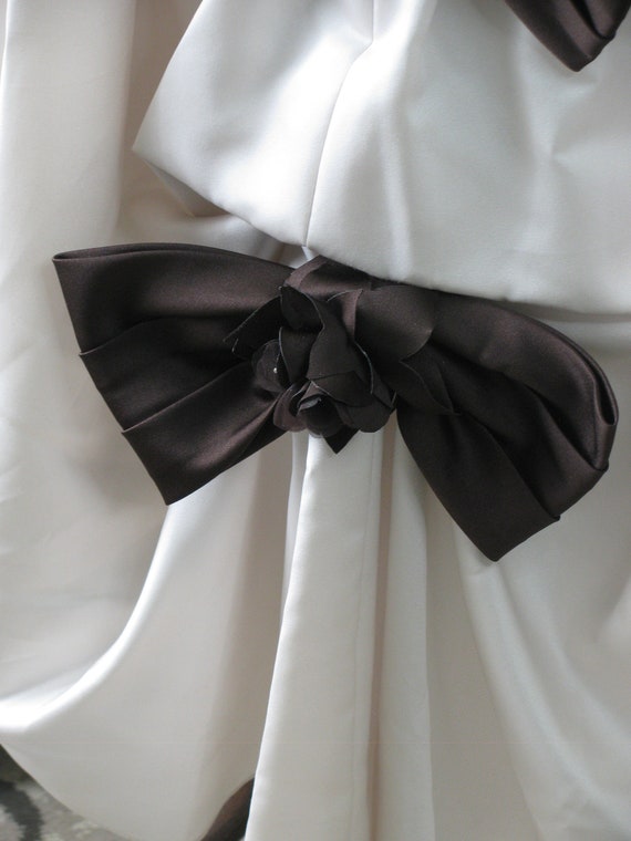 Flower Girl Dress with Train, Satin Flower Girl D… - image 9