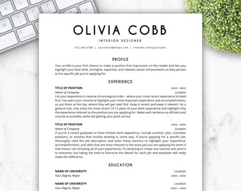 Professional Resume Template Free Resume Template Resume ...