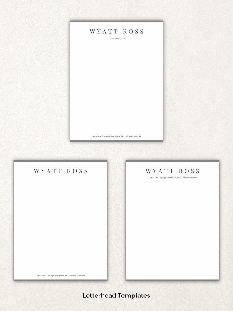 Letterhead Template Business Stationery Editable Instant | Etsy