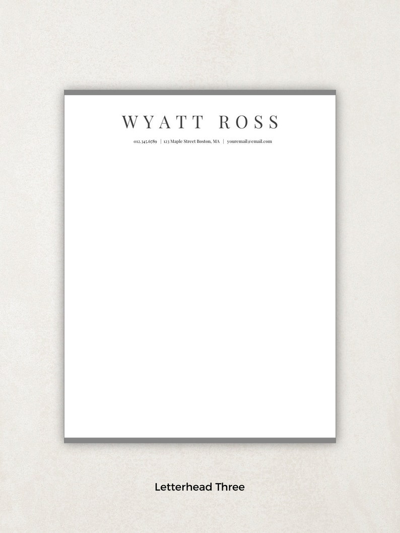 Letterhead Template Business Stationery Editable Instant | Etsy