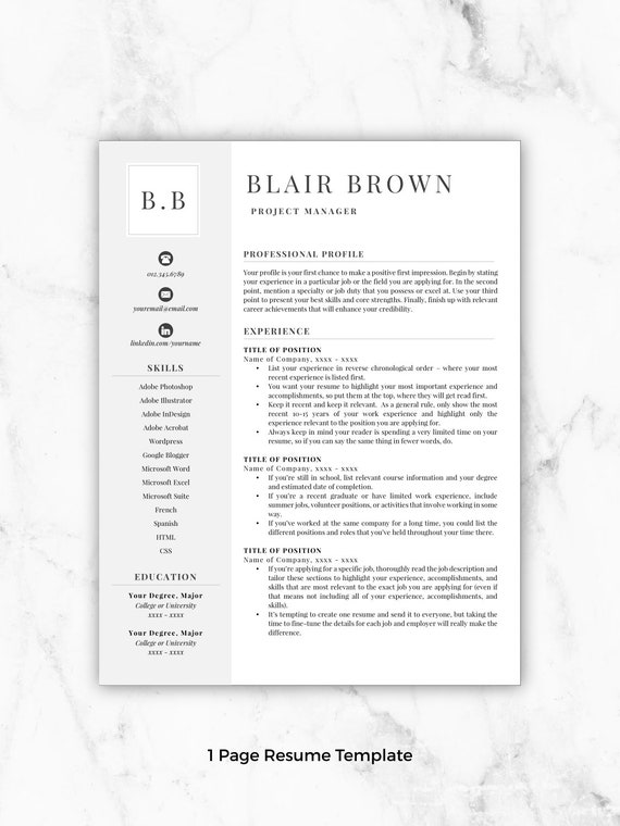 professional resume template free resume template resume template instant download resumes cover letter references included mac pc is resume com free