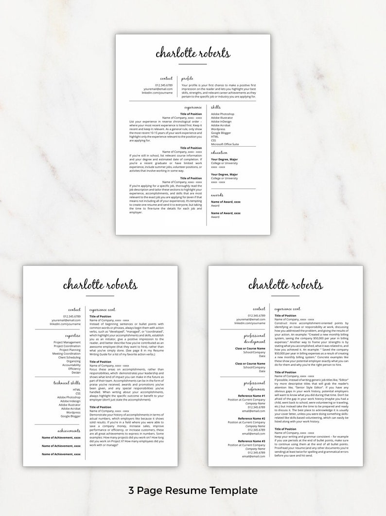 Resume Template Instant Download Creative Resume Template Resume Pages Resume for Word /& Pages CV Template Resume Template Word