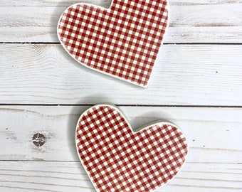 Heart Tiered Tray Decor, Small Wood Heart, Valentine Decor, Girl's Room Decor, Decoupage Heart, Chunky Heart Shelf Sitter, Heart Decoration