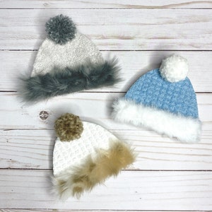 Winter Hats for Tiered Tray, Small Space Decor, Winter Tiered Tray Decor, Winter Beanie Shelf Sitter, Small Wood Shapes, Whimsical Decor
