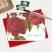 Personalized Stationery Set - DARK RED ROSES - Pretty Floral Flower ...