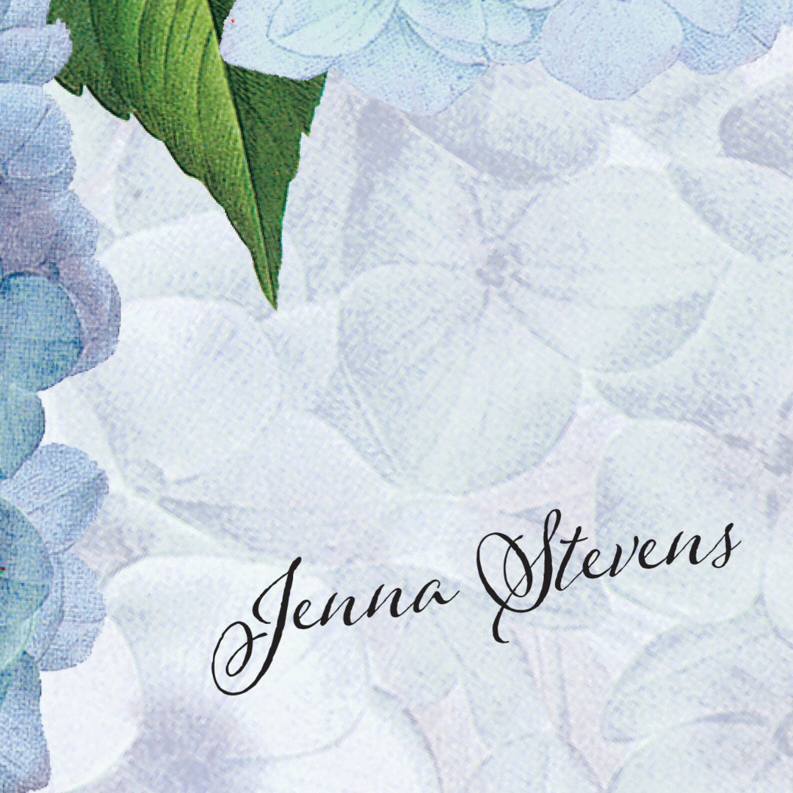 Personalized Stationery Set - BLUE HYDRANGEA - Pretty Stationary ...