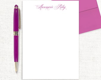 personalized notePAD - EXQUISITE TYPE - custom stationary couples stationery letter writing paper pretty font notepad - 50 sheet notepad