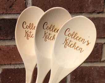 Custom Engraved Wood Spoon, Personalized spoon, wooden spoon, wedding favor, shower favor, engraved spoon, prize