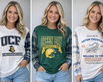 Oversized Game Day Flannel TShirt