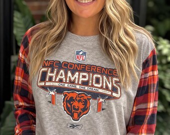 Oversized Chicago Bears Flannel TShirt