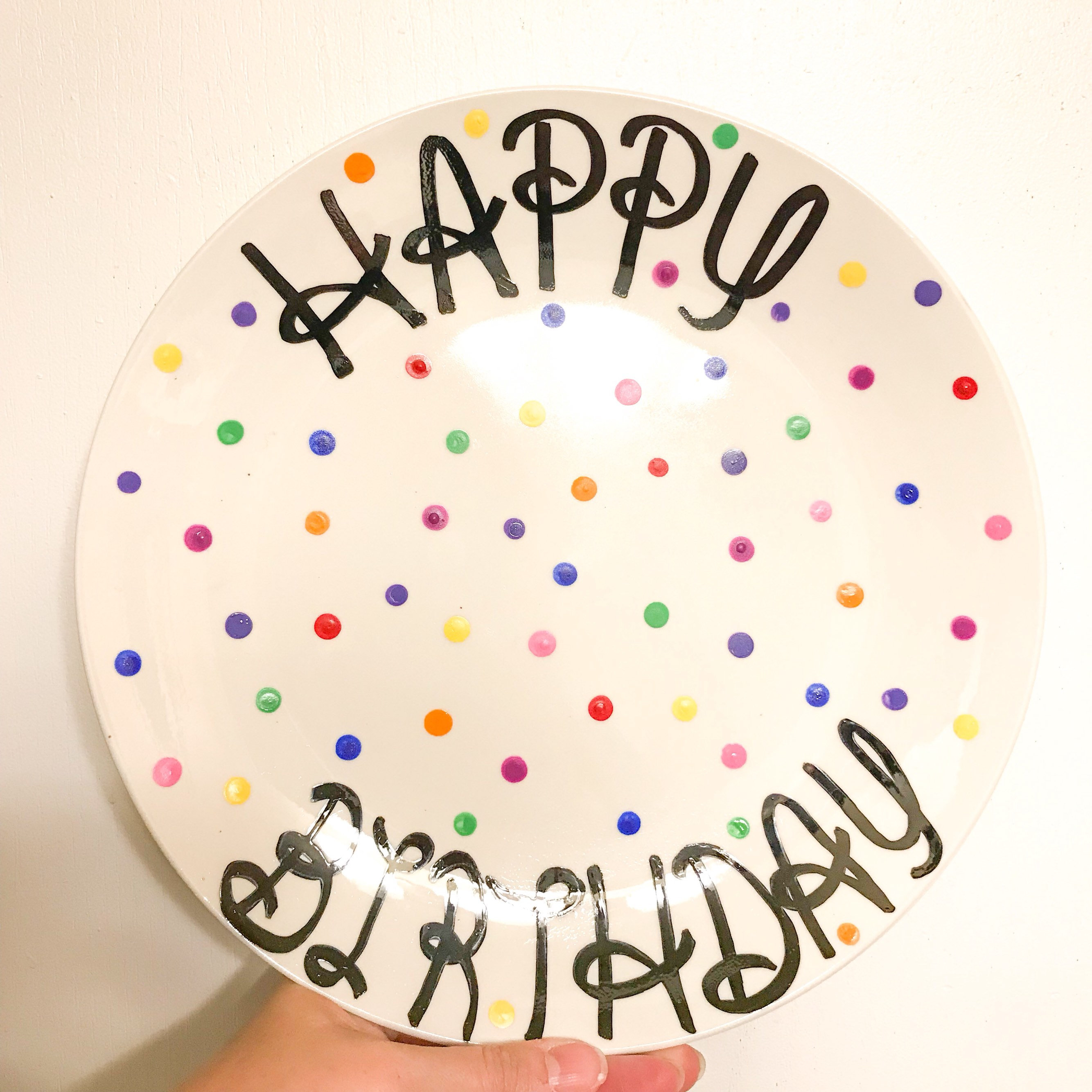 Personalized Happy Birthday Plate Hand Painted Plate 10 inch Etsy