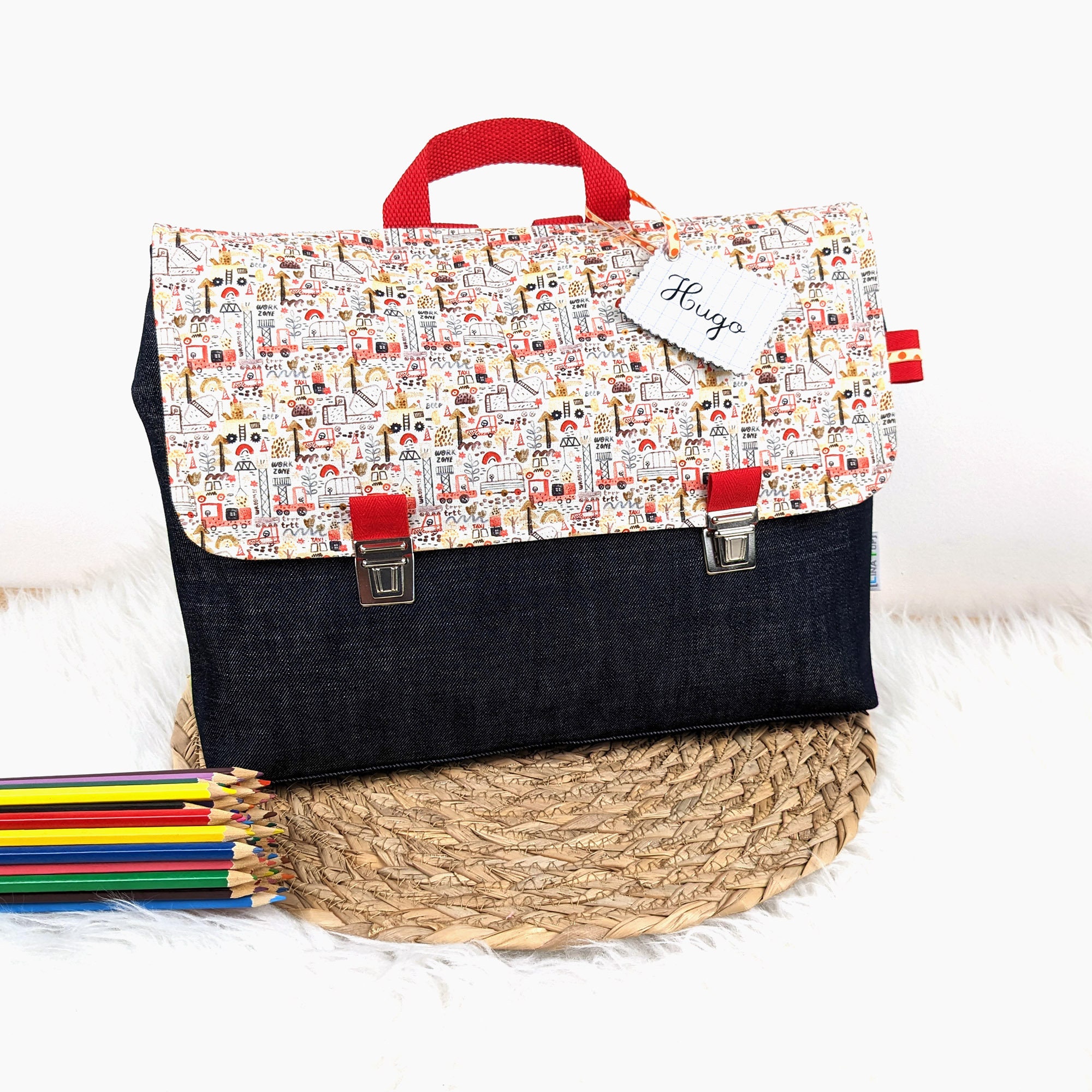 Bag Cartable Bonton Cartable Maternelle Personnalisé Véhicule