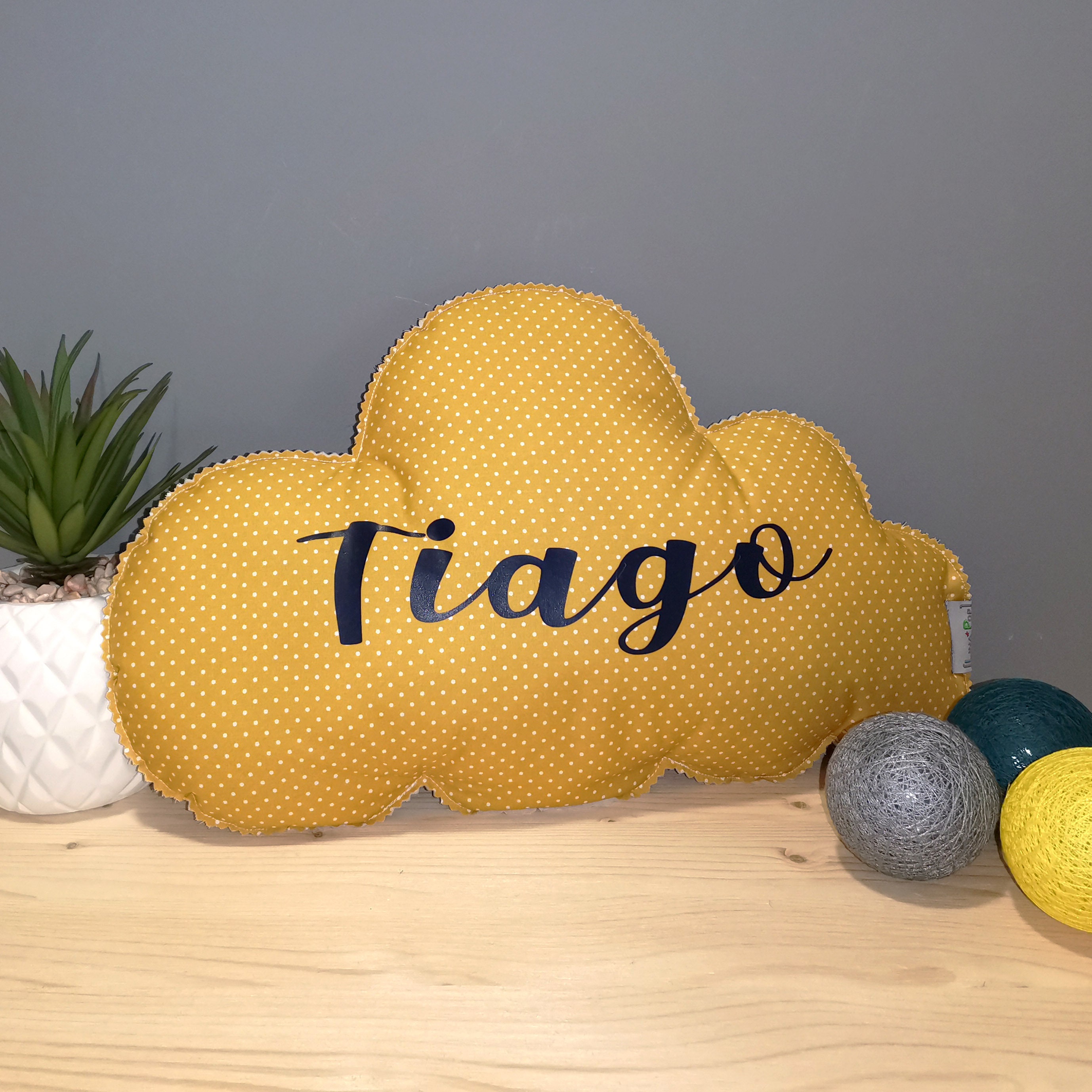Coussin Nuage Personnalisé Moutarde