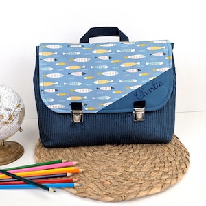 Cartable Maternelle Personnalisé Poissons | Fermoir