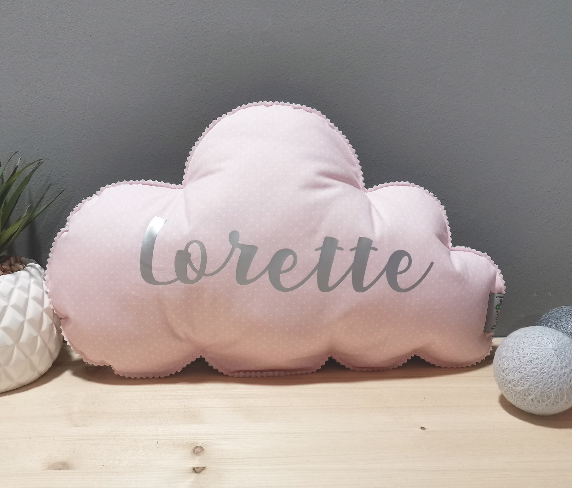 Coussin Nuage Personnalisé Rose Pâle