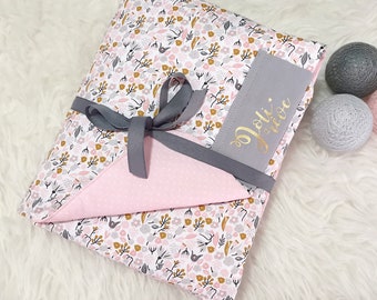 Personalizable Floral Baby Blanket