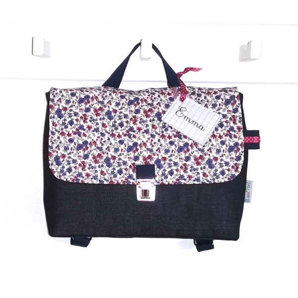 Sac à Dos Maternelle Personnalisé Mini Fleur Bleu