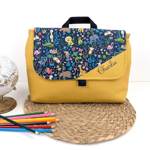 Cartable Maternelle Personnalisé Moutarde Jungle | Scratch