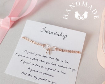 16K Friendship Bracelet • friendship quote bracelet • friendship gift • best friend bracelet • gift for best friend • gift for friend