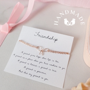 16K Friendship Bracelet friendship quote bracelet friendship gift best friend bracelet gift for best friend gift for friend image 1