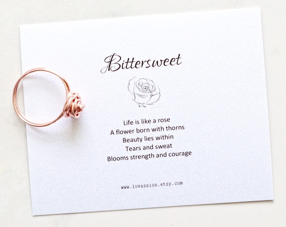 14K Wire Wrapped Rose Ring Rose Flower Ring Rose Shaped Etsy